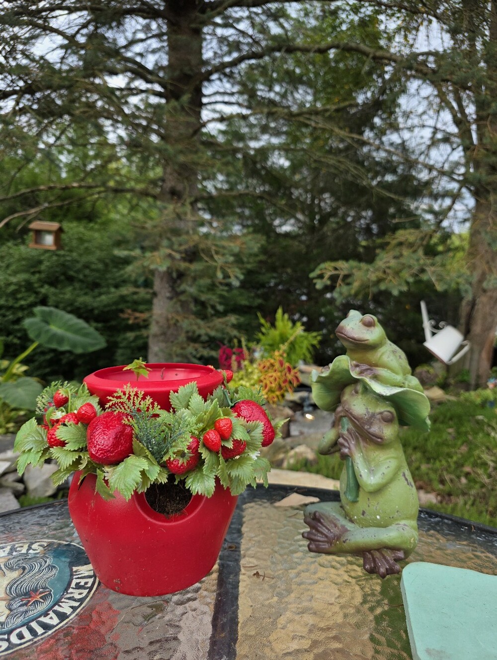1970"s Vintage BIMCO Artificial Strawberry Flower And Fruit Ring